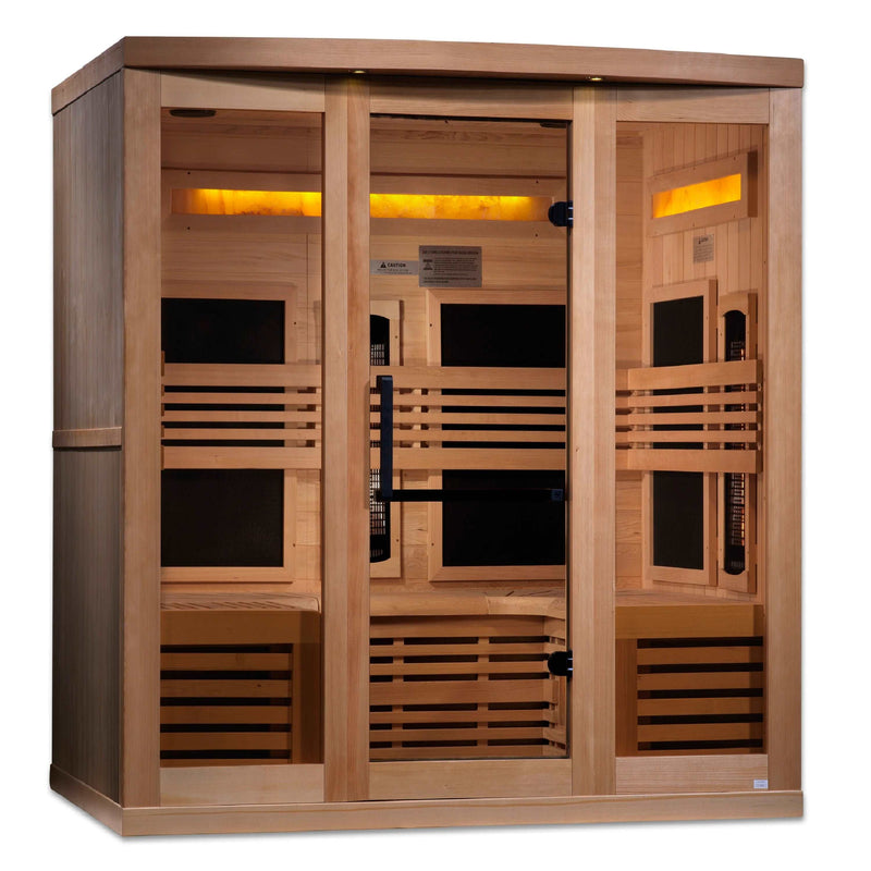 Golden Designs Reserve 6 Person Near Zero EMF Full Spectrum Infrared Sauna, GDI-8260-01