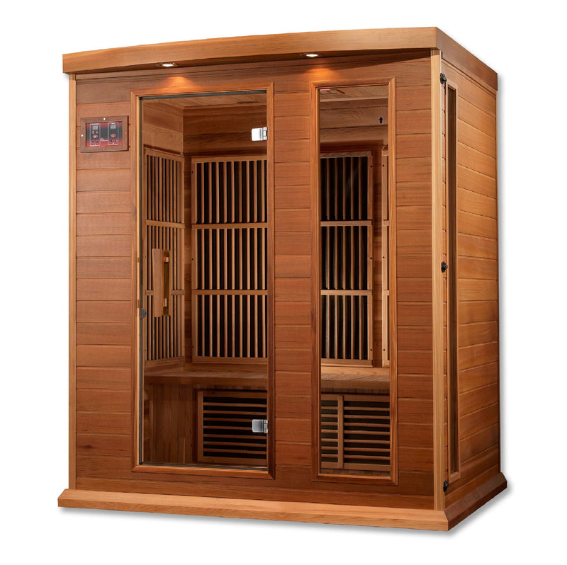 Maxxus 3 Person Low EMF Far Infrared Canadian Red Cedar Sauna